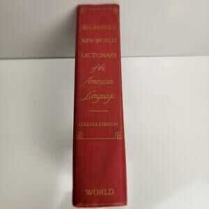 Webster's 1966 New World Dictionary American Language College Edition Hard Book